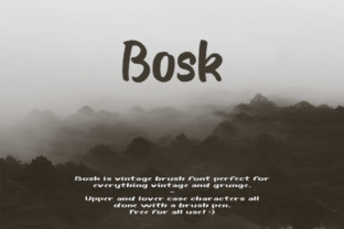 Bosk: A Vintage Handmade Font for Authentic Branding