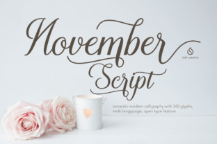 November Script: A Romantic Touch for Branding and Design