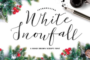 White Snowfall: A Script Handwritten Font for Creative Crafters